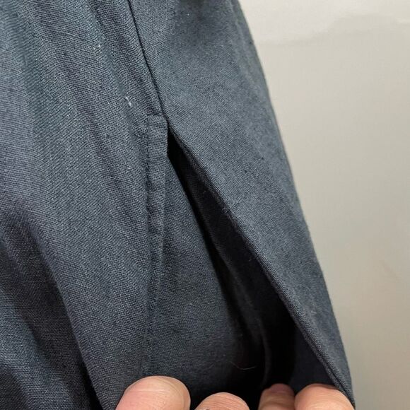 Lilya Gray 100% Linen Button Up Short Sleeve Shirt Dress S - Picture 6 of 7